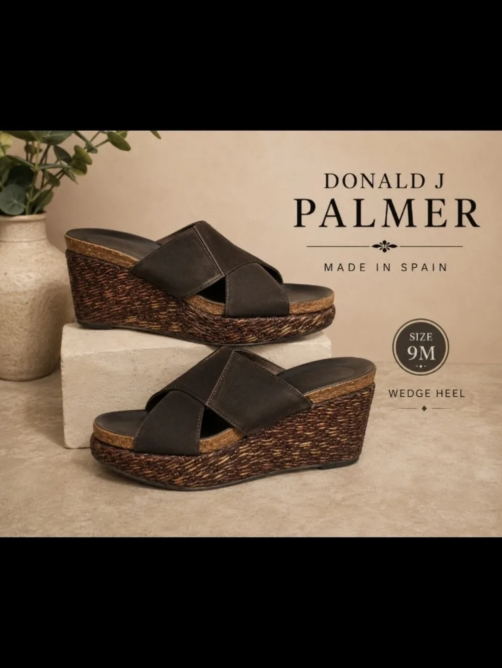 Donald J Palmer made in Spain Wedge heel 9M
